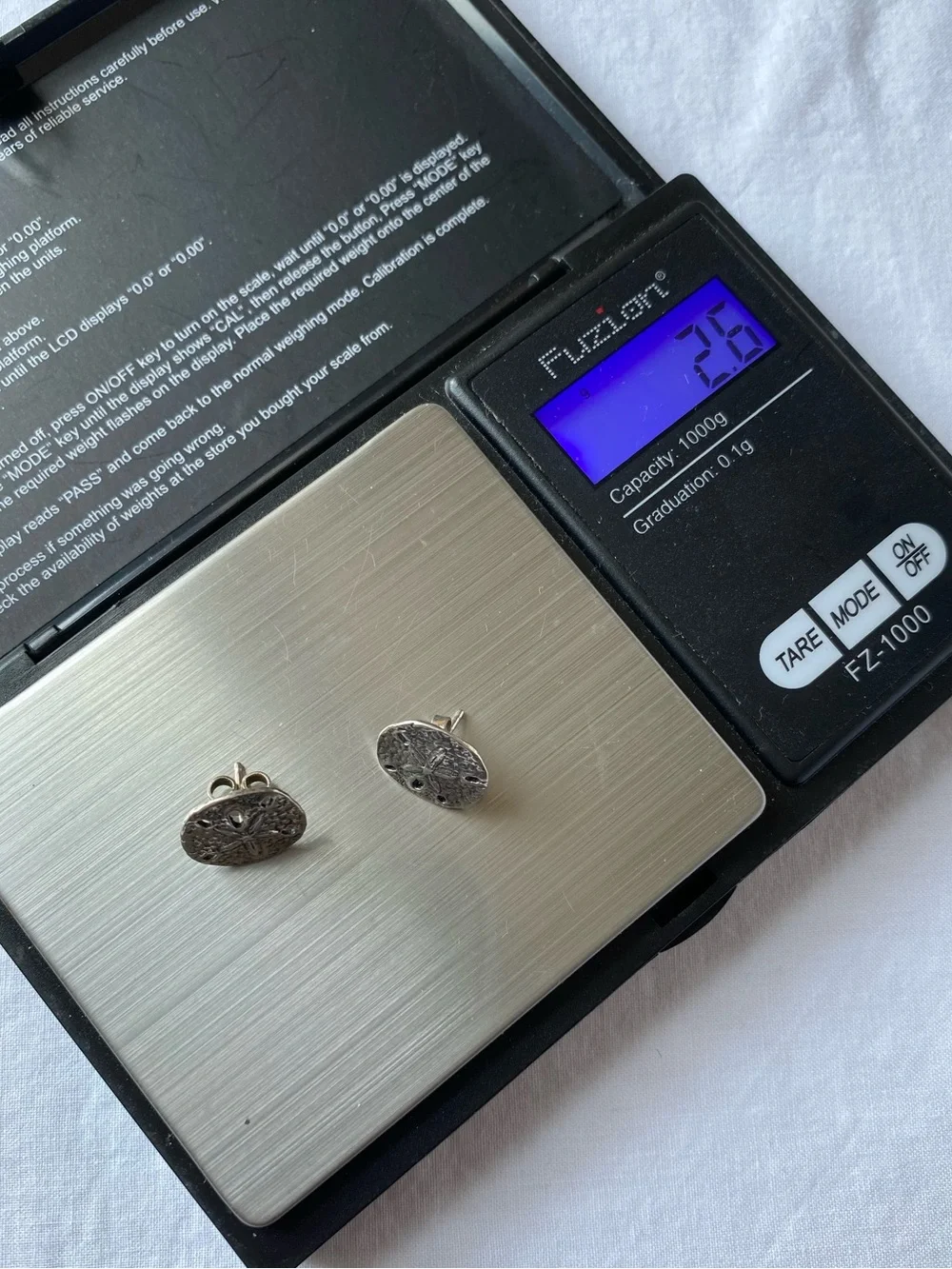 James Avery Vintage Sand Dollar Sterling Studs
